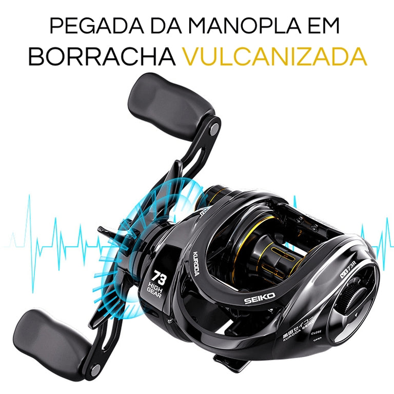 Carretilha Seiko Kuroda - 10KG Drag - 18+1 Rolamentos - Recolhimento 7.3:1