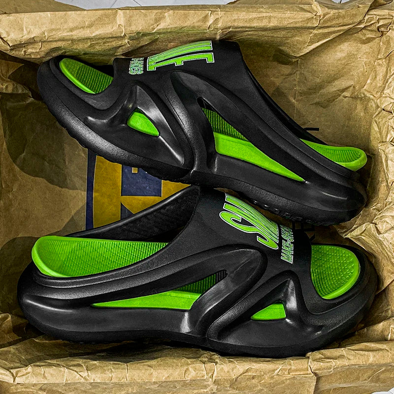 Chinelo Slide Masculino em PU e Borracha – Conforto e Estilo Street Style