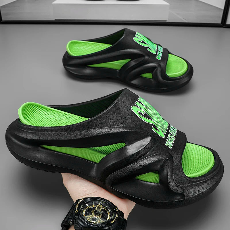 Chinelo Slide Masculino em PU e Borracha – Conforto e Estilo Street Style