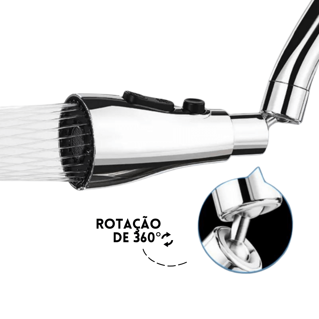 Bico de torneira 360 ° - Leve e Fácil de Instalar