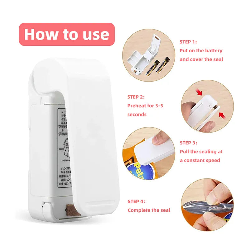 Mini Seladora Para Embalagens De Sacos Plásticos