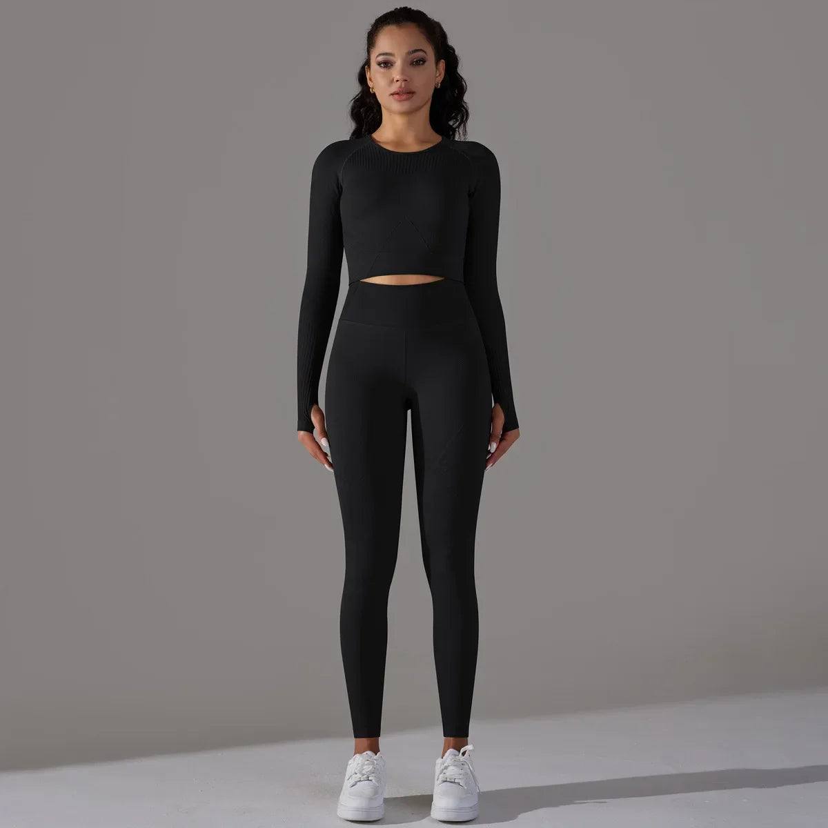 Conjunto Fitness Manga Longa Nanda